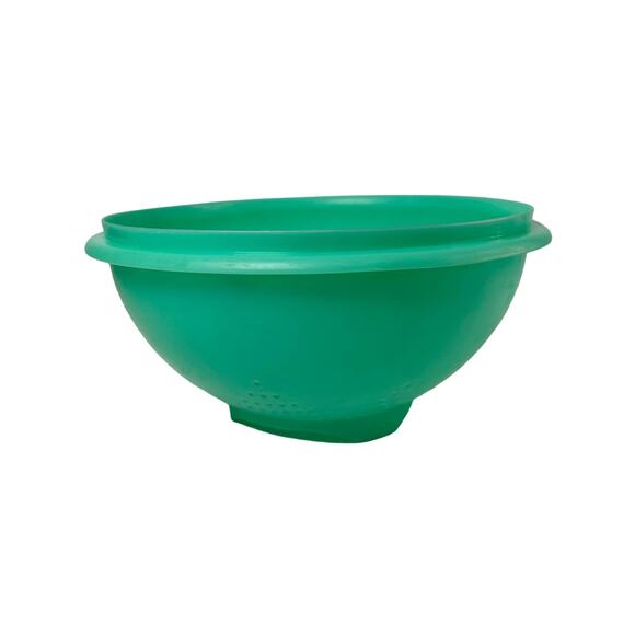Vintage 1970s Tupperware Jadeite Green Colander Food Strainer 332-8 Bowl VTG - Picture 1 of 4